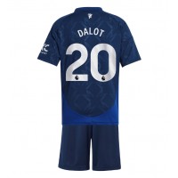 Manchester United Diogo Dalot #20 Fotballklær Bortedraktsett Barn 2024-25 Kortermet (+ korte bukser)